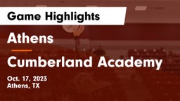 Athens  vs Cumberland Academy Game Highlights - Oct. 17, 2023