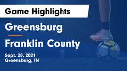 Greensburg  vs Franklin County Game Highlights - Sept. 28, 2021