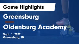 Greensburg  vs Oldenburg Academy Game Highlights - Sept. 1, 2022