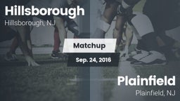 Matchup: Hillsborough vs. Plainfield  2016