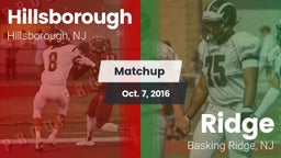 Matchup: Hillsborough vs. Ridge  2016