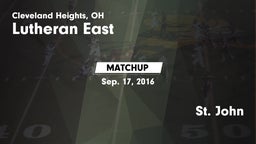 Matchup: Lutheran East vs. St. John 2016