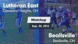 Matchup: Lutheran East vs. Beallsville  2016