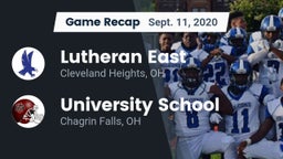 Recap: Lutheran East  vs. University School 2020
