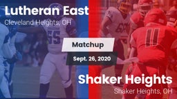 Matchup: Lutheran East vs. Shaker Heights  2020