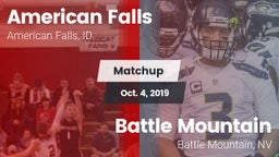 Matchup: American Falls High vs. Battle Mountain  2019