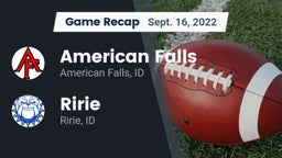 Recap: American Falls  vs. Ririe  2022