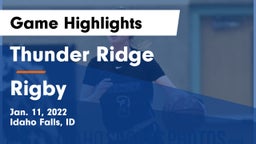Thunder Ridge  vs Rigby  Game Highlights - Jan. 11, 2022