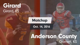 Matchup: Girard vs. Anderson County  2016
