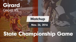 Matchup: Girard vs. State Championship Game 2016