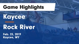 Kaycee  vs Rock River  Game Highlights - Feb. 23, 2019