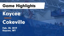 Kaycee  vs Cokeville Game Highlights - Feb. 28, 2019