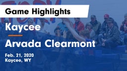 Kaycee  vs Arvada Clearmont Game Highlights - Feb. 21, 2020