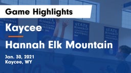Kaycee  vs Hannah Elk Mountain Game Highlights - Jan. 30, 2021