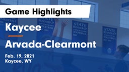 Kaycee  vs Arvada-Clearmont  Game Highlights - Feb. 19, 2021