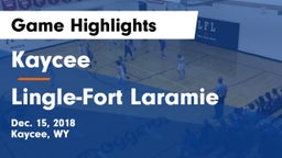 Kaycee  vs Lingle-Fort Laramie  Game Highlights - Dec. 15, 2018