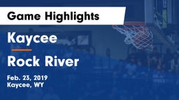 Kaycee  vs Rock River Game Highlights - Feb. 23, 2019