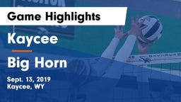 Kaycee  vs Big Horn  Game Highlights - Sept. 13, 2019
