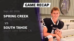 Recap: Spring Creek  vs. South Tahoe  2016