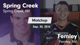 Matchup: Spring Creek vs. Fernley  2016