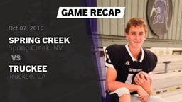 Recap: Spring Creek  vs. Truckee  2016