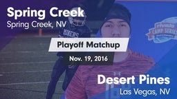 Matchup: Spring Creek vs. Desert Pines  2016