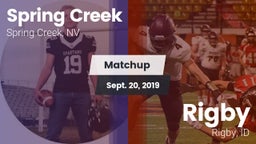 Matchup: Spring Creek vs. Rigby  2019