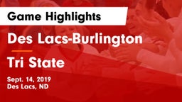 Des Lacs-Burlington  vs Tri State Game Highlights - Sept. 14, 2019