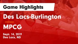 Des Lacs-Burlington  vs MPCG Game Highlights - Sept. 14, 2019