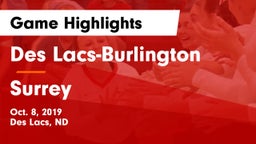 Des Lacs-Burlington  vs Surrey Game Highlights - Oct. 8, 2019