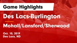 Des Lacs-Burlington  vs Mohall/Lansford/Sherwood Game Highlights - Oct. 10, 2019