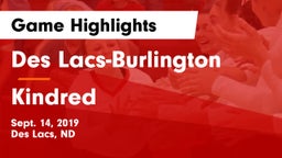 Des Lacs-Burlington  vs Kindred Game Highlights - Sept. 14, 2019