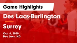 Des Lacs-Burlington  vs Surrey Game Highlights - Oct. 6, 2020