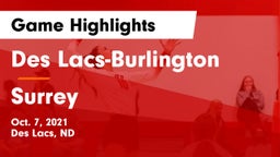 Des Lacs-Burlington  vs Surrey Game Highlights - Oct. 7, 2021