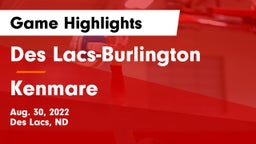 Des Lacs-Burlington  vs Kenmare  Game Highlights - Aug. 30, 2022