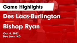 Des Lacs-Burlington  vs Bishop Ryan Game Highlights - Oct. 4, 2022