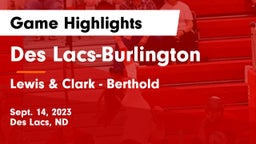Des Lacs-Burlington  vs Lewis & Clark - Berthold  Game Highlights - Sept. 14, 2023