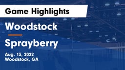 Woodstock  vs Sprayberry Game Highlights - Aug. 13, 2022