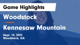 Woodstock  vs Kennesaw Mountain  Game Highlights - Sept. 14, 2023