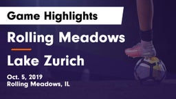 Rolling Meadows  vs Lake Zurich  Game Highlights - Oct. 5, 2019