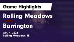 Rolling Meadows  vs Barrington  Game Highlights - Oct. 4, 2022
