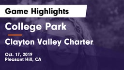 College Park  vs Clayton Valley Charter  Game Highlights - Oct. 17, 2019