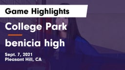 College Park  vs benicia high Game Highlights - Sept. 7, 2021