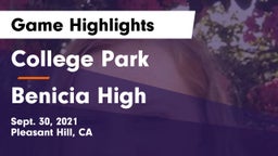 College Park  vs Benicia High Game Highlights - Sept. 30, 2021