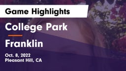 College Park  vs Franklin  Game Highlights - Oct. 8, 2022