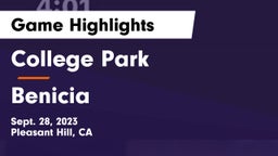 College Park  vs Benicia  Game Highlights - Sept. 28, 2023