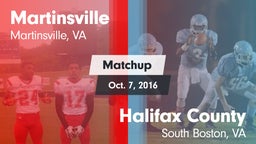 Matchup: Martinsville vs. Halifax County  2016