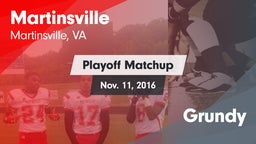 Matchup: Martinsville vs. Grundy 2016