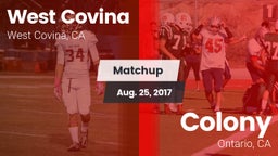 Matchup: West Covina vs. Colony  2017