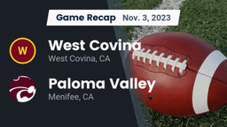 Recap: West Covina  vs. Paloma Valley  2023